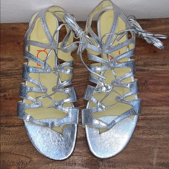 YOU by Croc Silver Wrap Around Sandals - Picture 2 of 8